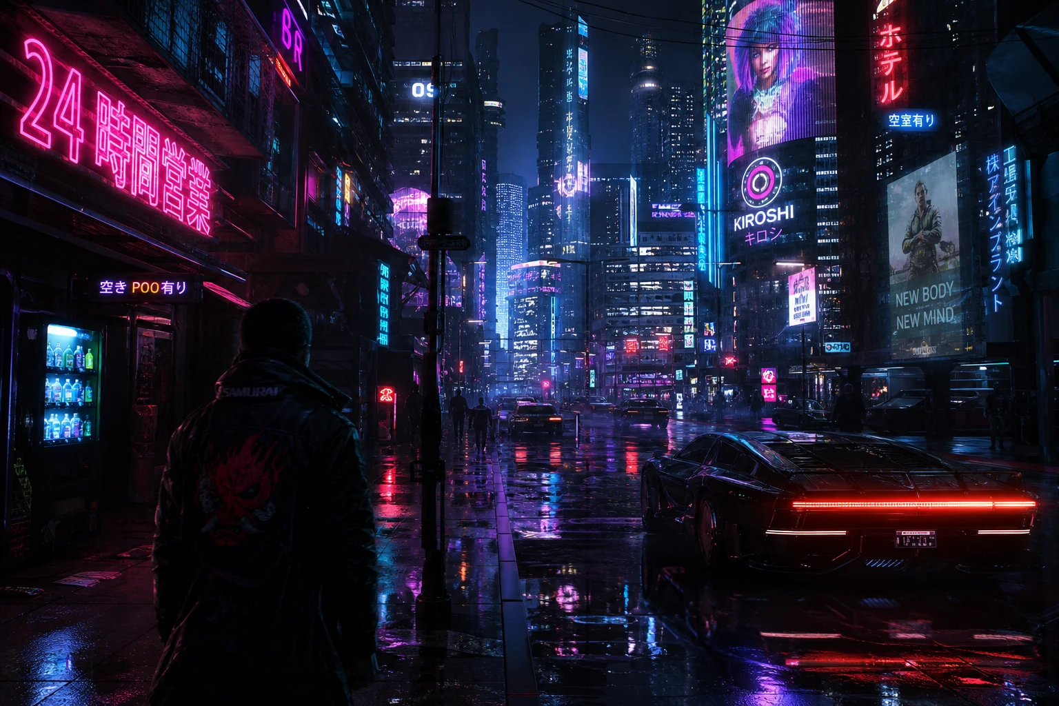 Cyberpunk cityscape